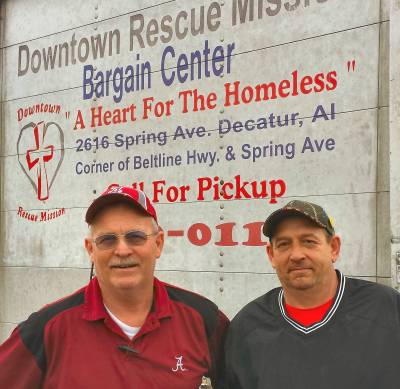 Two men from the Downtown Rescue Mission.