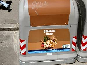 Organic material recycling bin, Florence, Italy