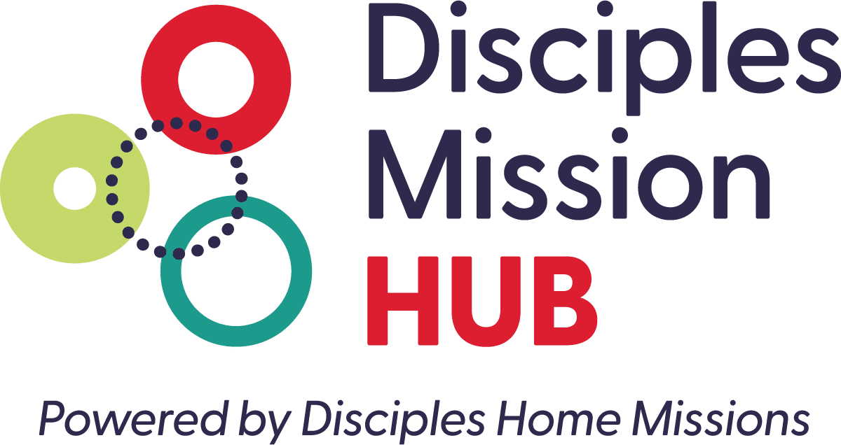 disciples mission hub logo stacked full color